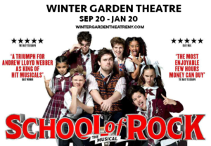 school of rock musical winter garden theatre new york get tickets